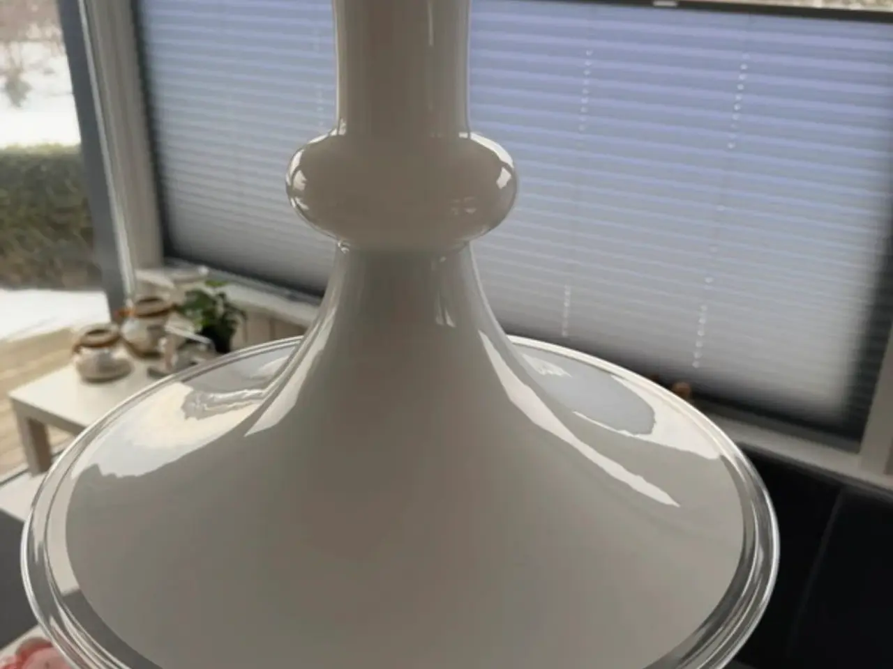 Billede 1 - Hvid loftslampe fra Holmegaard