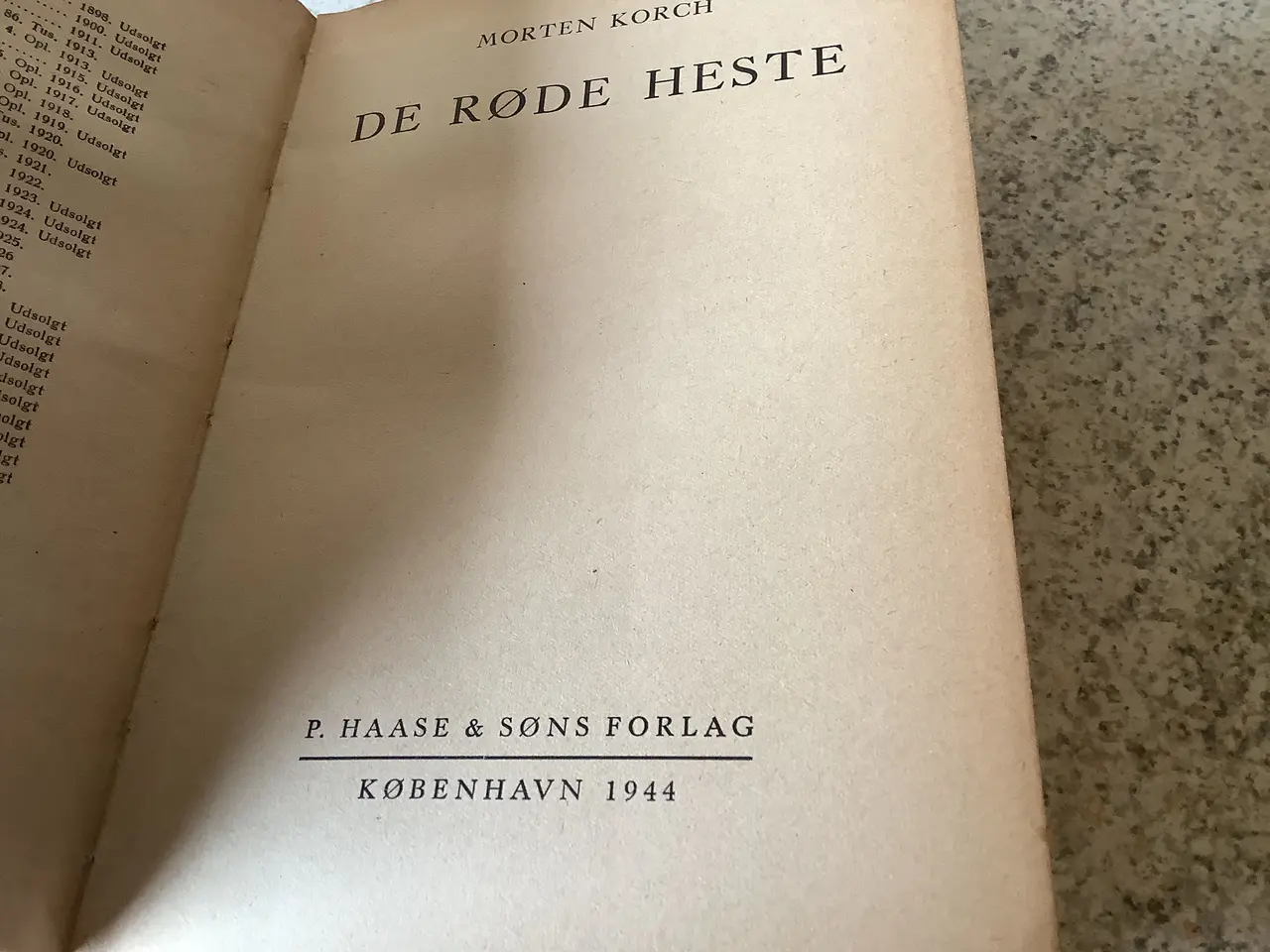 Billede 4 - Morten Korch “ De røde heste” 1944