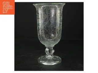Dekorativ glasvase (str. Ø. 12 cm. længde, 21 cm)