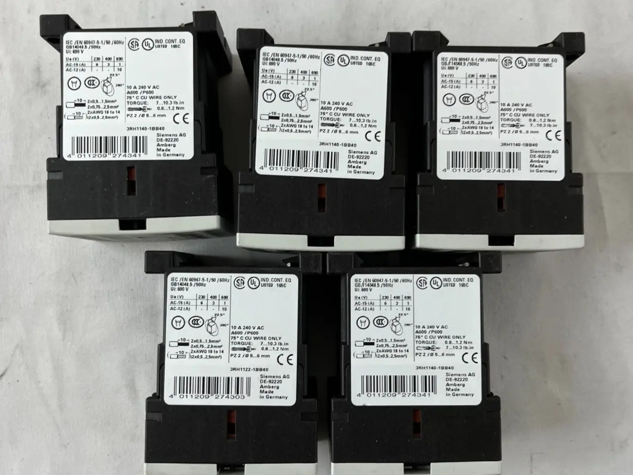 Billede 3 - Siemens 3RH1140-1BB40 kontaktor relæ 24V DC 4NO