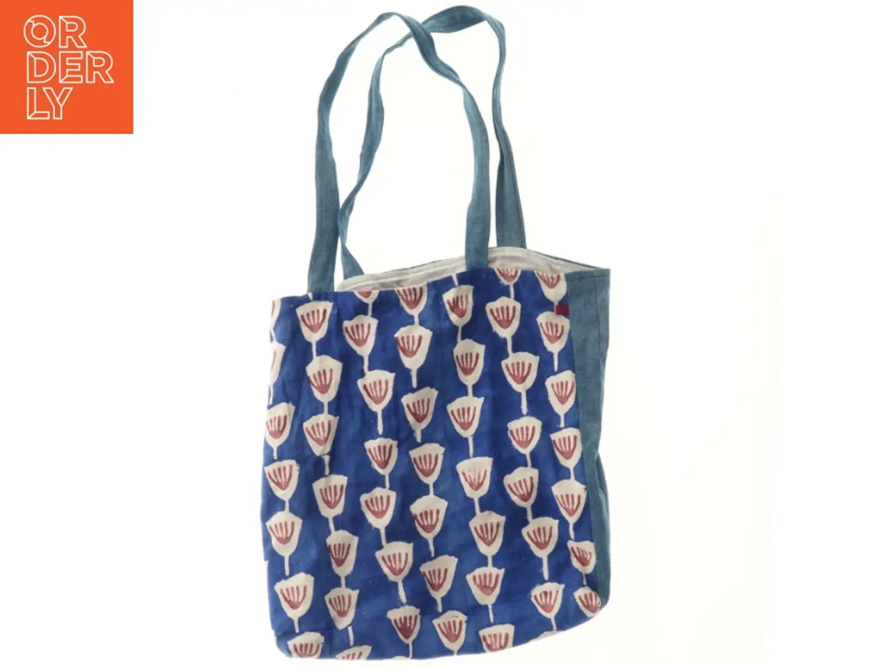 Billede 1 - Stoftaske med blomsterprint (str. 45x45 cm)