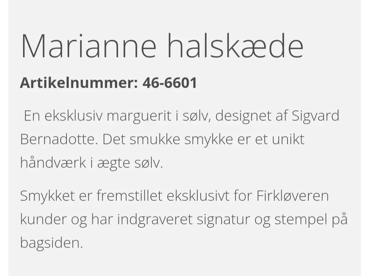Billede 4 - Marianne halskæde