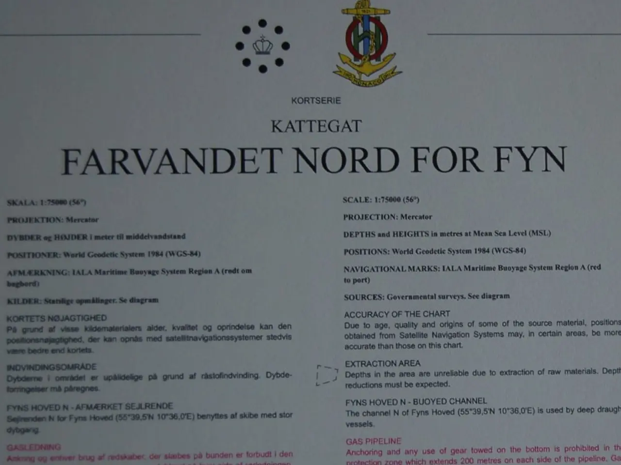 Billede 2 - Dansk Søkort  DK114 Farvandet Nord for Fyn