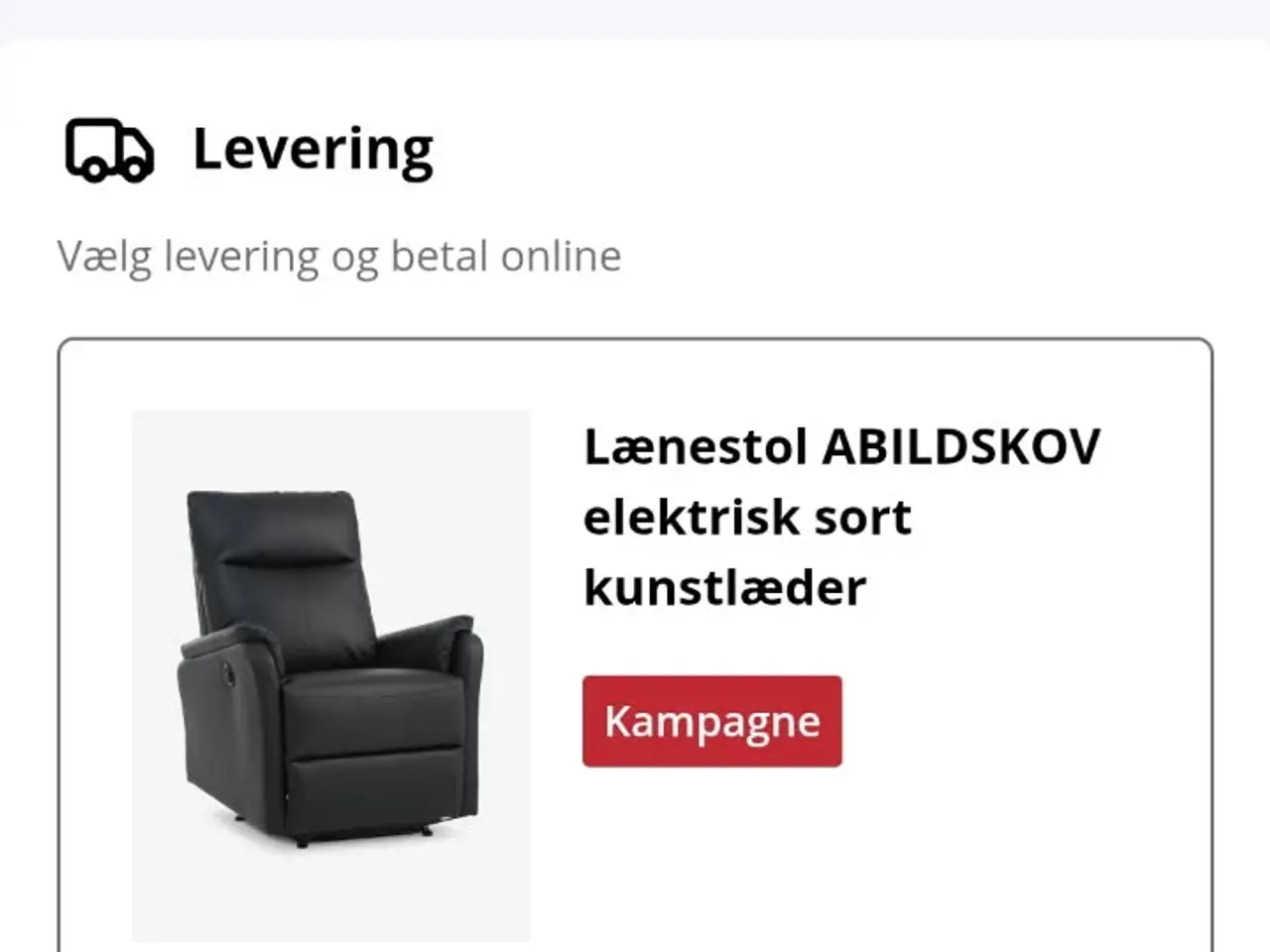Billede 1 - Lænestol med elektriske indstilliger