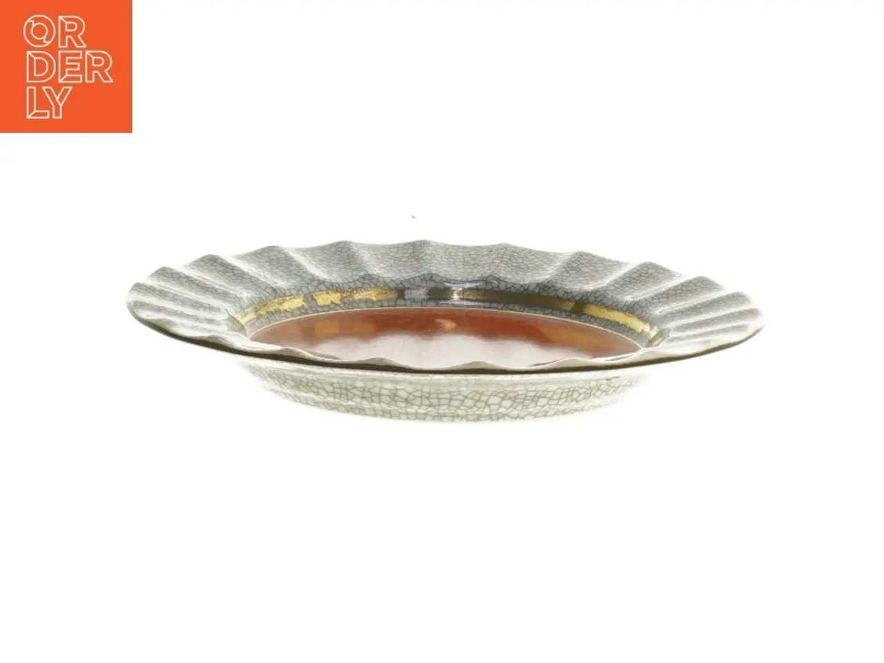 Billede 1 - Crackle glaseret keramikfad fra Royal Copenhagen (str. Ø. 17 cm)