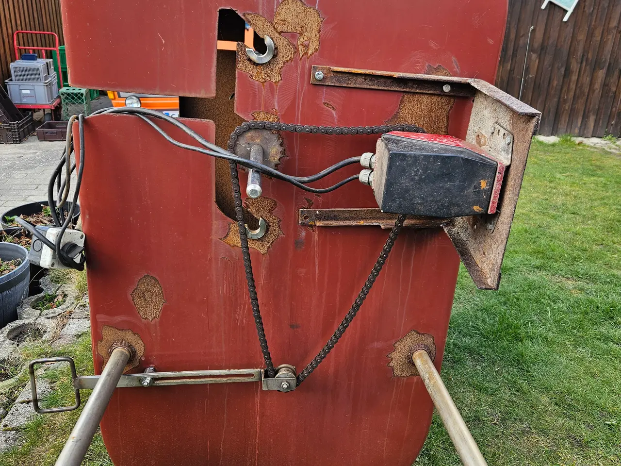 Billede 3 - Grill med motor og rustfrit spyd til lam/svin