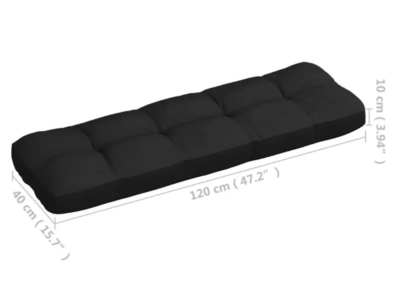Billede 9 - Hynder til pallesofa 7 stk. sort
