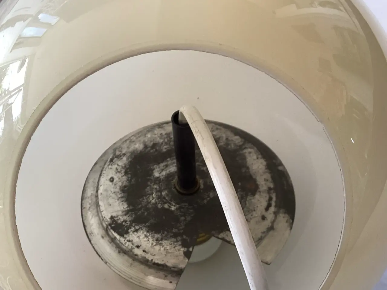 Billede 13 - Ældre kugle/globe loftslampe i glas