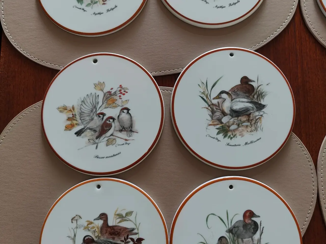 Billede 1 - Mads Stage platter med fuglemotiver 10 stk.