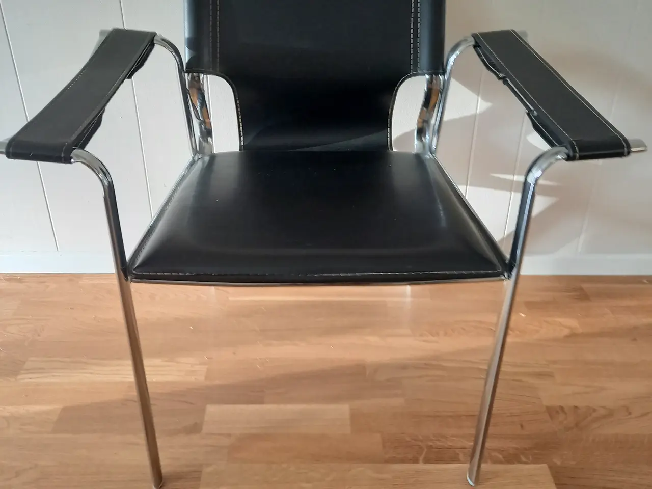 Billede 1 - Vintage modern armchair læder og krom