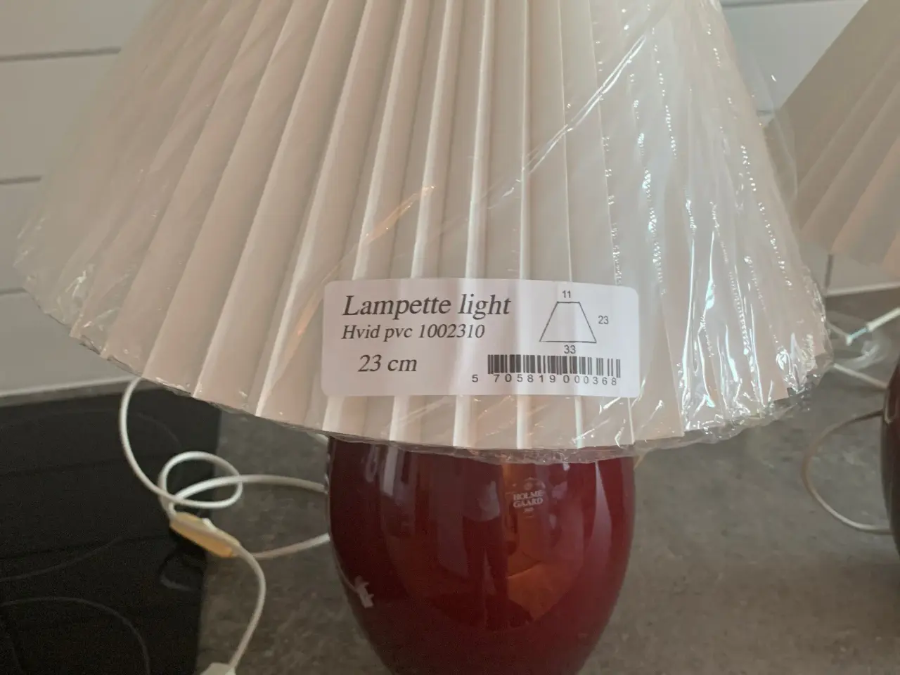 Billede 4 - Holmegaard bord lampe rød