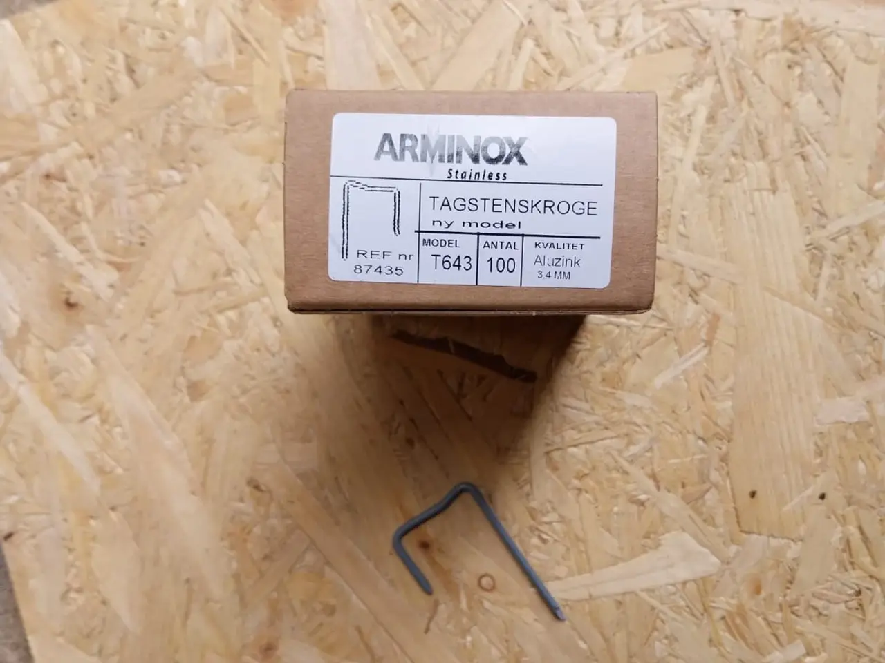 Billede 1 - Arminox Tagstenskroge, 200 stks
