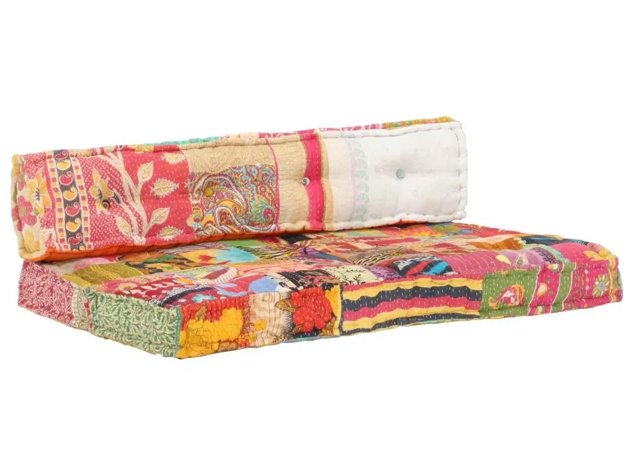 Billede 1 - Pallehynde i patchwork - flerfarvet 120 x 80 x 39 cm