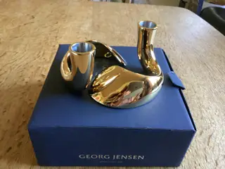 GJ Bloom Lysestager Guldbelagt nye par
