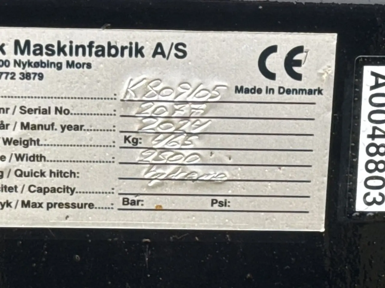 Billede 5 - Kirk Maskinfabrik A/S 2500 mm