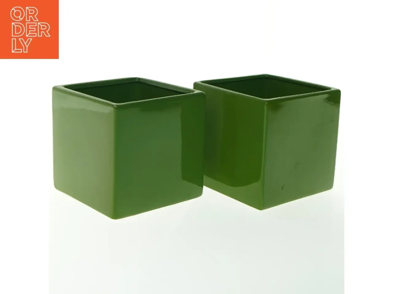 Billede 1 - Grønne keramikpotter (str. 12x12 cm)