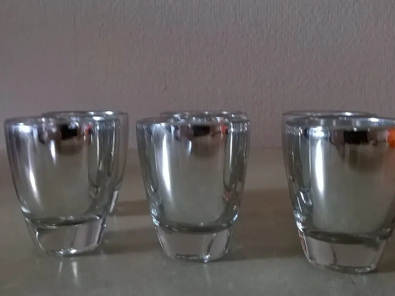 Billede 2 - Snapseglas i sølvlook