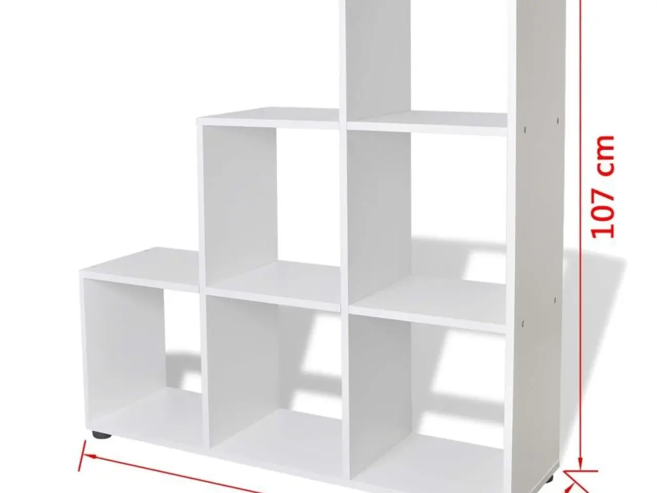 Billede 7 - Trappeformet bogreol/displayhylde 107 cm - hvid