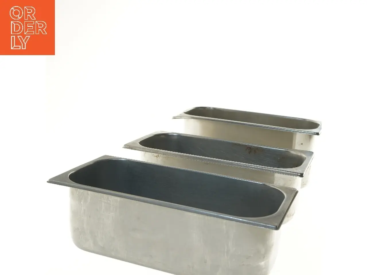 Billede 3 - Lav selv is Rustfri stål køkkenbeholdere (str. 36x17x12 og 36x17x14 cm)
