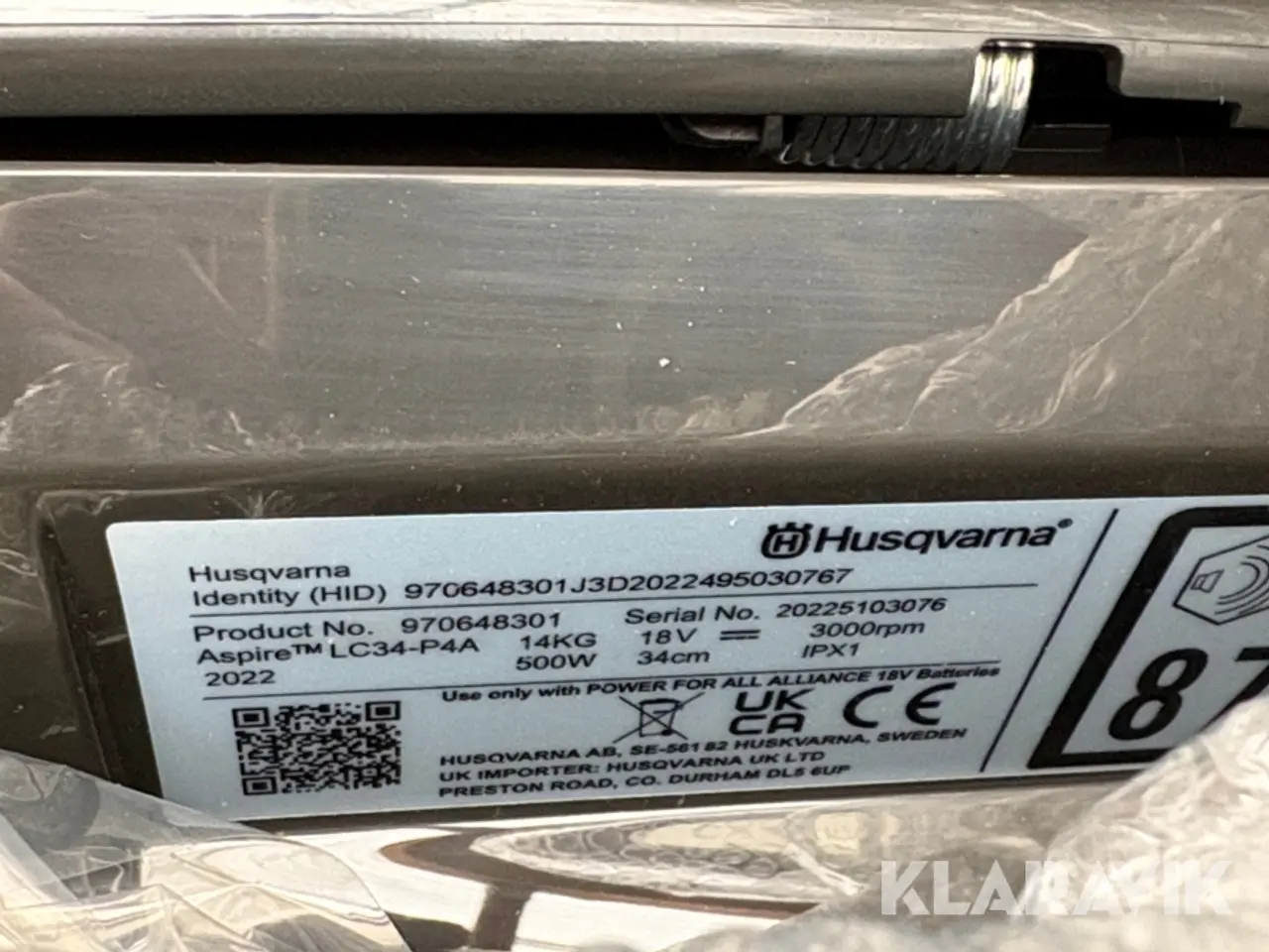 Billede 5 - Græsslåmaskine Husqvarna Aspire LC34-P4A