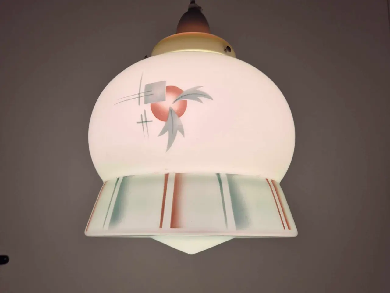 Billede 10 - Den smukkeste retrolampe i grønt glas