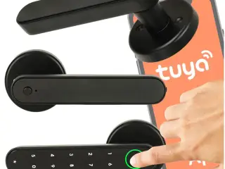 Smart dørhåndtag med fingeraftryk, kode og Bluetooth - indendørs