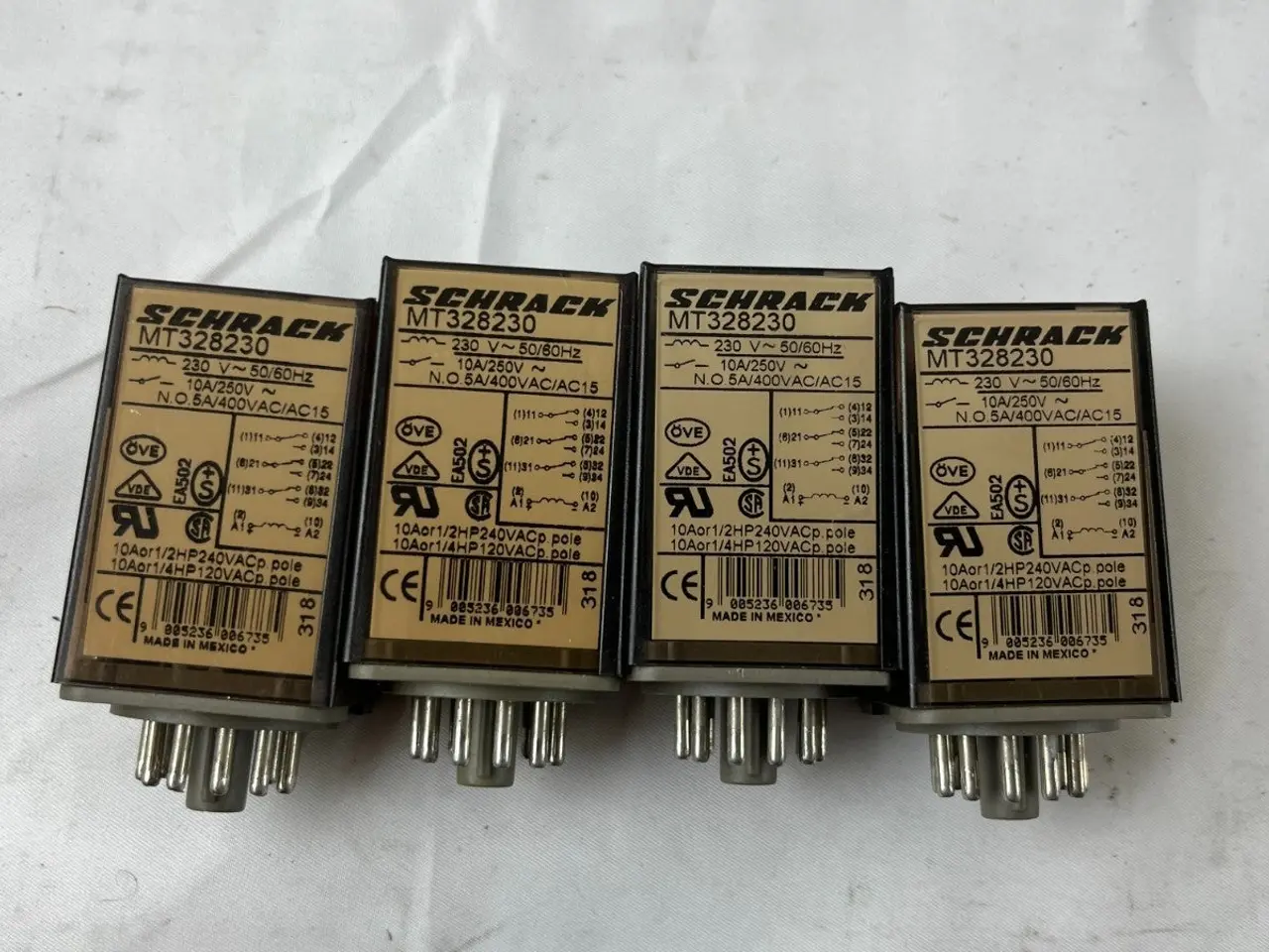 Billede 3 - Schrack MT328230 relæ 230V AC 10A 3CO Plug‑In Tyco