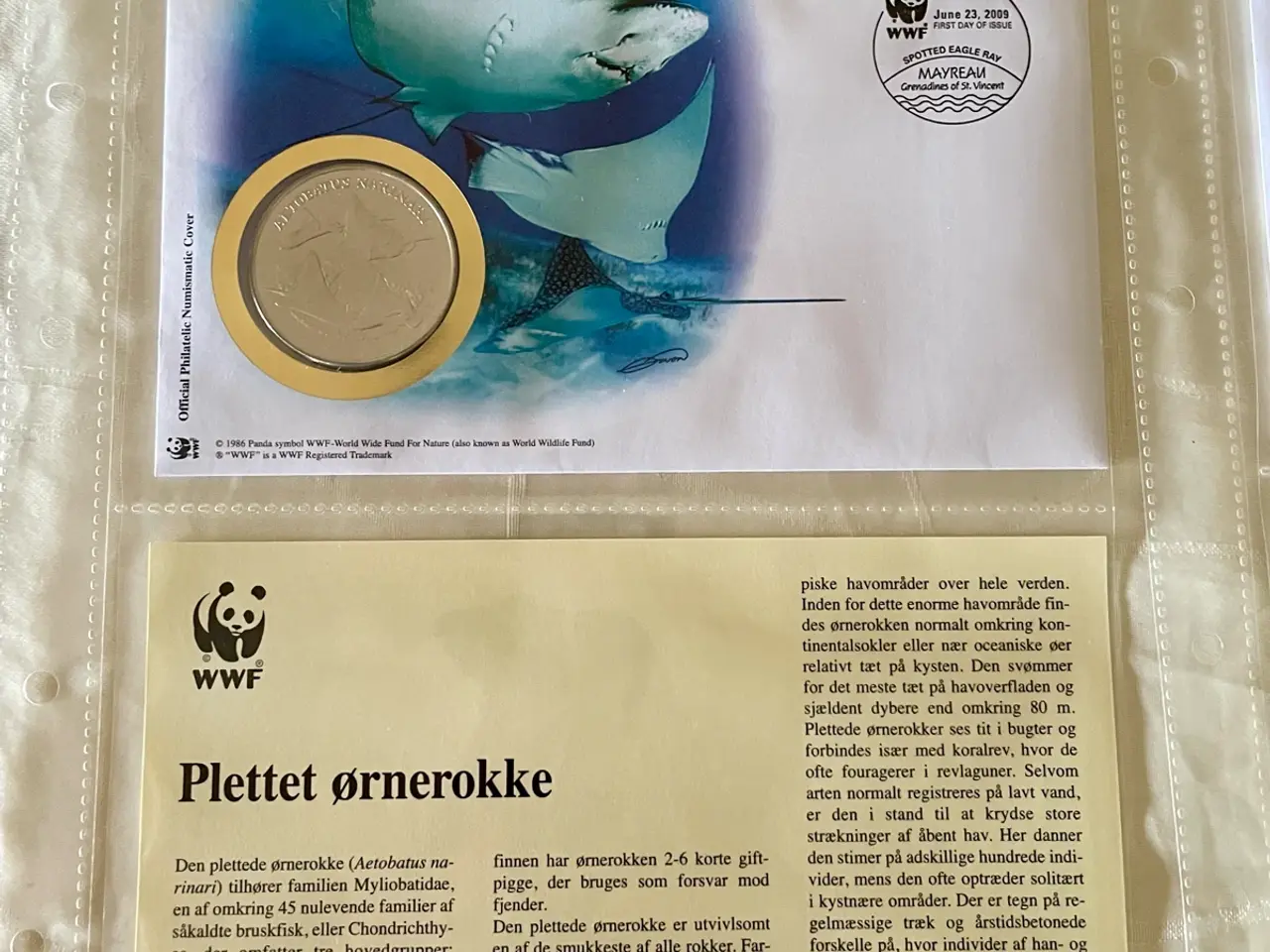 Billede 5 - 12 WWF møntbreve i samlemappe