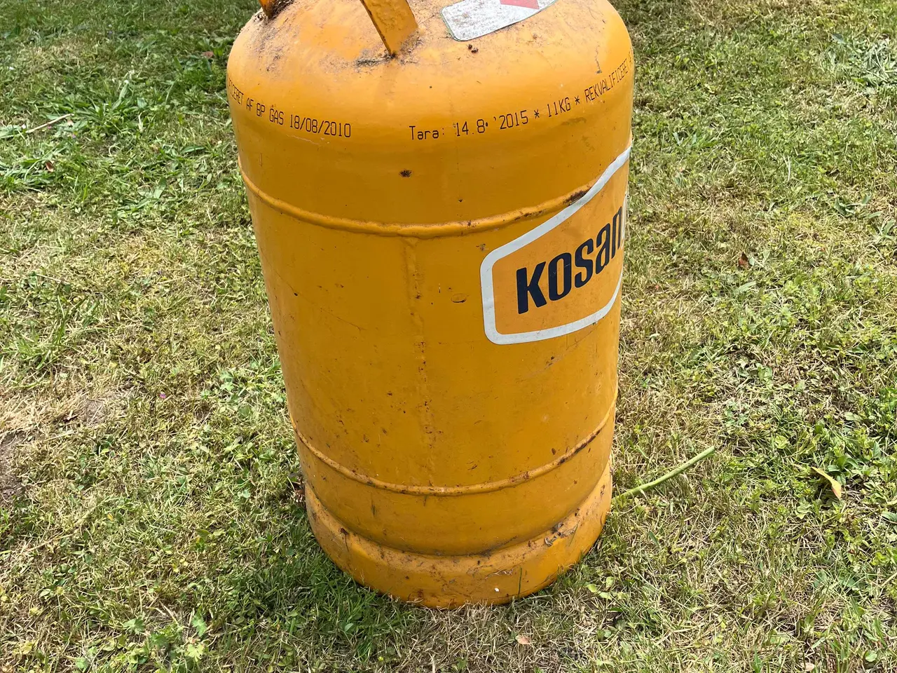 Billede 1 - 11 kg. Kosan gasflaske, som er halvfuld