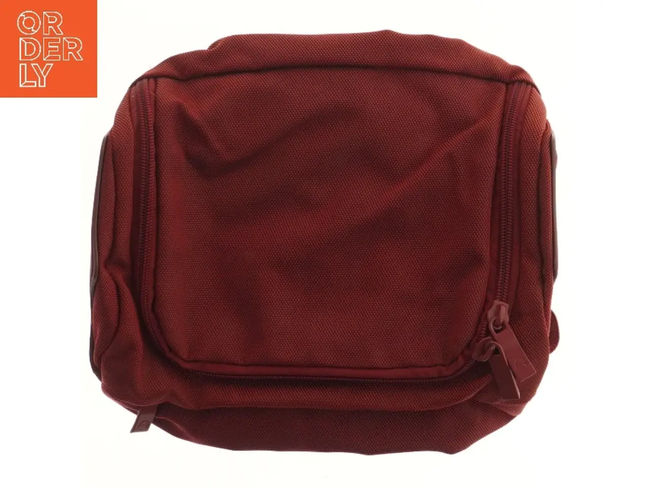 Billede 1 - Rød nylon taske med lynlåse (str. 29,5x23 cm)