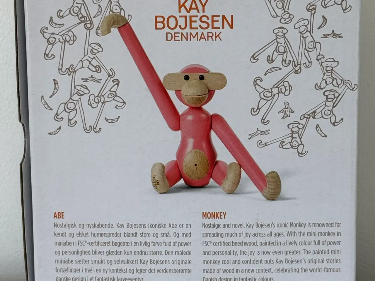 Billede 3 - Ny Kay Bojesen mini abe i pink/lyserød.