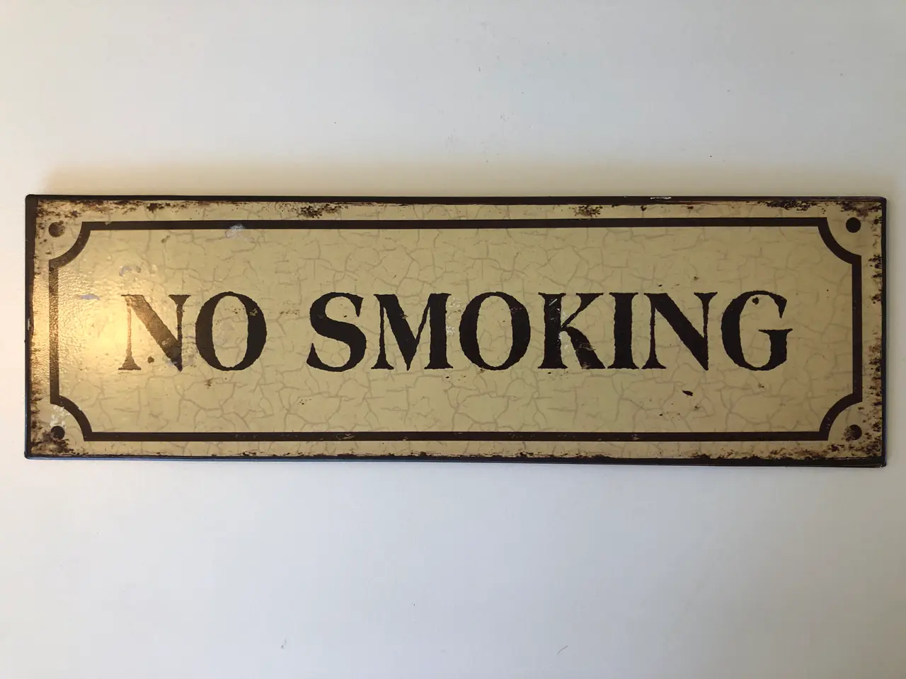 Billede 2 - Metal skilt med teksten "No smoking"