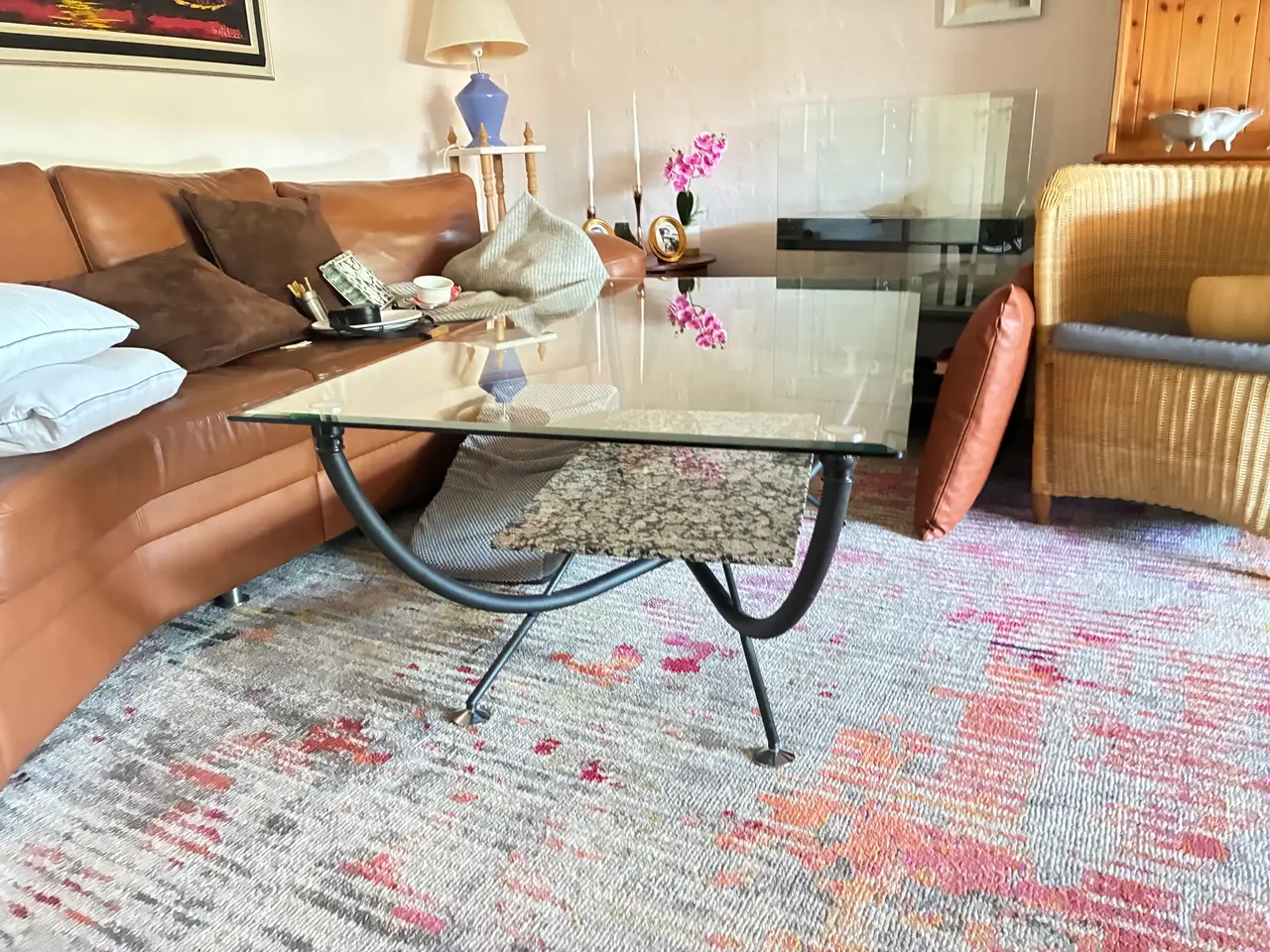Billede 1 - Et meget elegant sofabord med glasplade