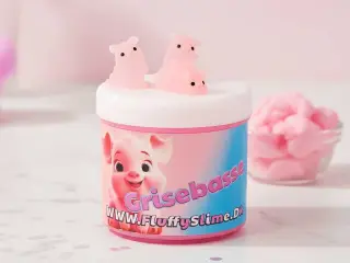 Lyserød Grisse Slime - FluffySlime.Dk