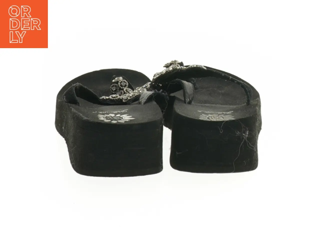 Billede 2 - Sorte platform flip-flops med dekoration fra Yellowbox (str. Længde, 27 cm)