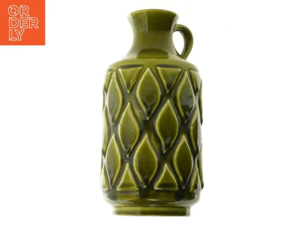 Billede 2 - Grøn keramik vase, 1541/18 (str. 18 cm)
