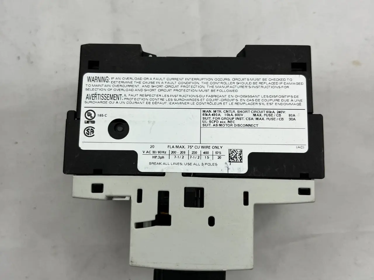 Billede 4 - Siemens SIRIUS 3RV1321-4BC10 Motor Protection 20A,