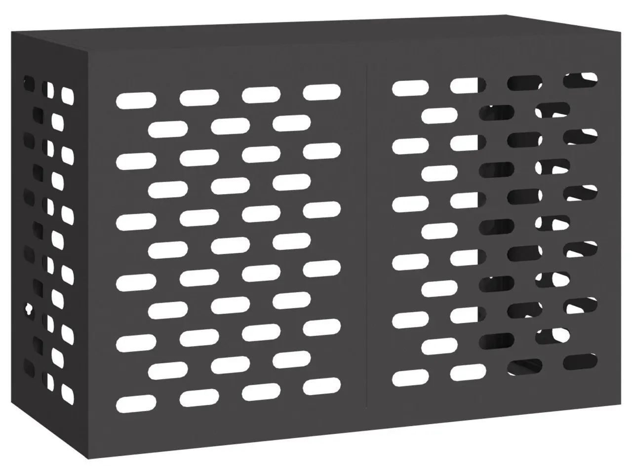 Billede 2 - Airconditiondække i stål - sort 90 x 40 x 60 cm