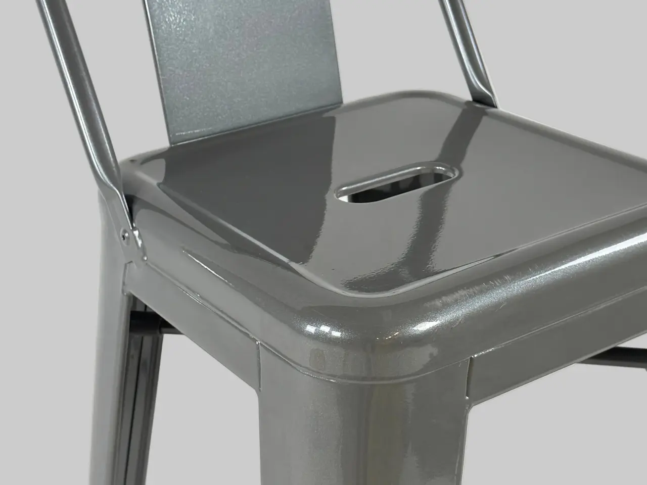 Billede 7 - Tolix HPD75 Barstol – Grå SH 75 cm