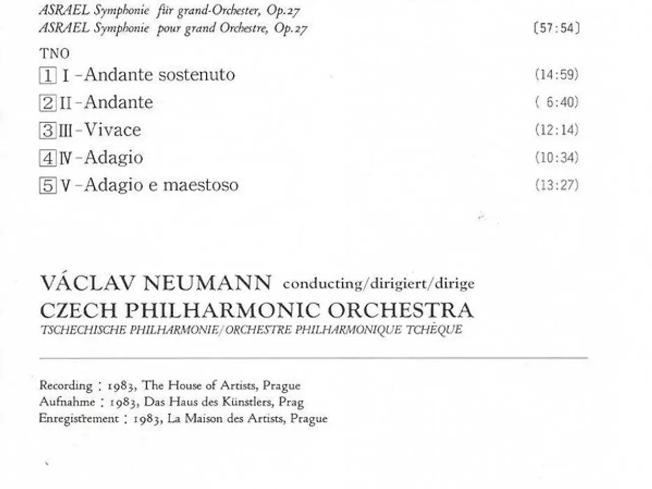 Billede 3 - Suk*, Czech… – Asrael Symphony – CD