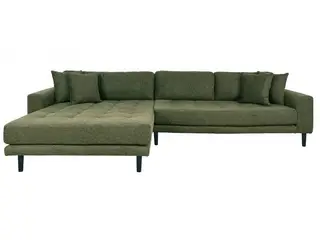 Lido - Venstrevendt Chaiselongsofa - Grøn stof