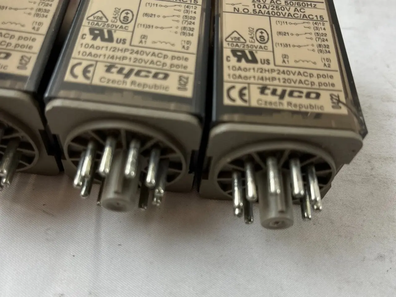Billede 4 - Schrack MT328024 relæ 24V AC 10A 3CO Plug‑In Tyco