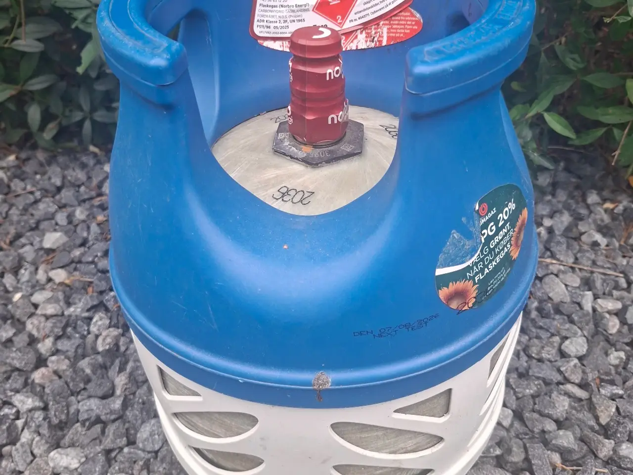 Billede 2 - 5 Kg letvægts gasflaske. Ny fuld og plomberet.