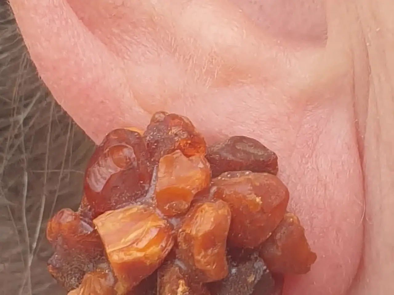 Billede 5 - Rav-Øreclips fra 50´erne. Rene Naturmaterialer