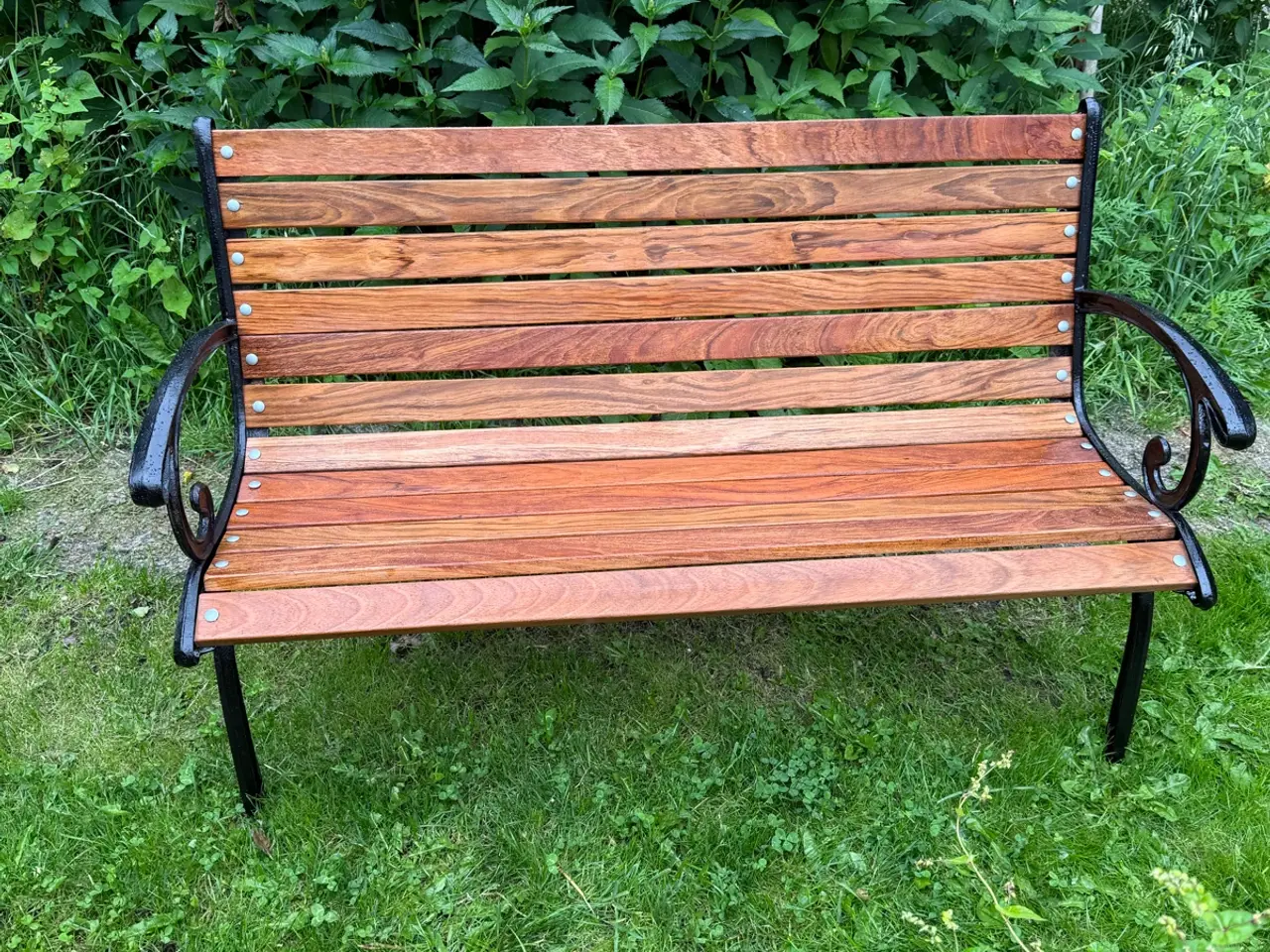 Billede 4 - Havebænk støbejernsbænk 