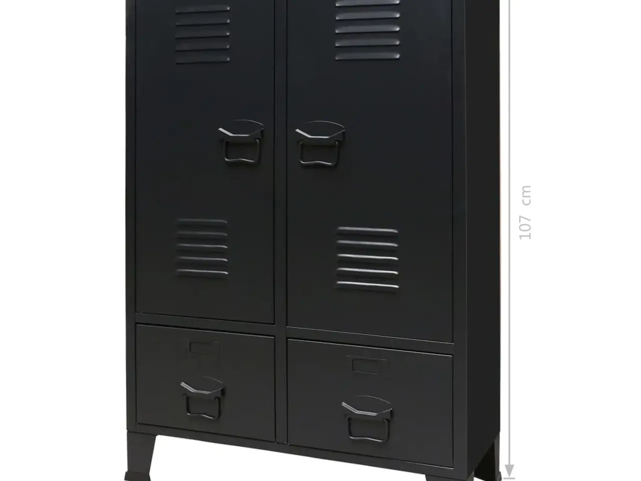 Billede 9 - Garderobe i metal industriel stil 67 x 35 x 107 cm sort
