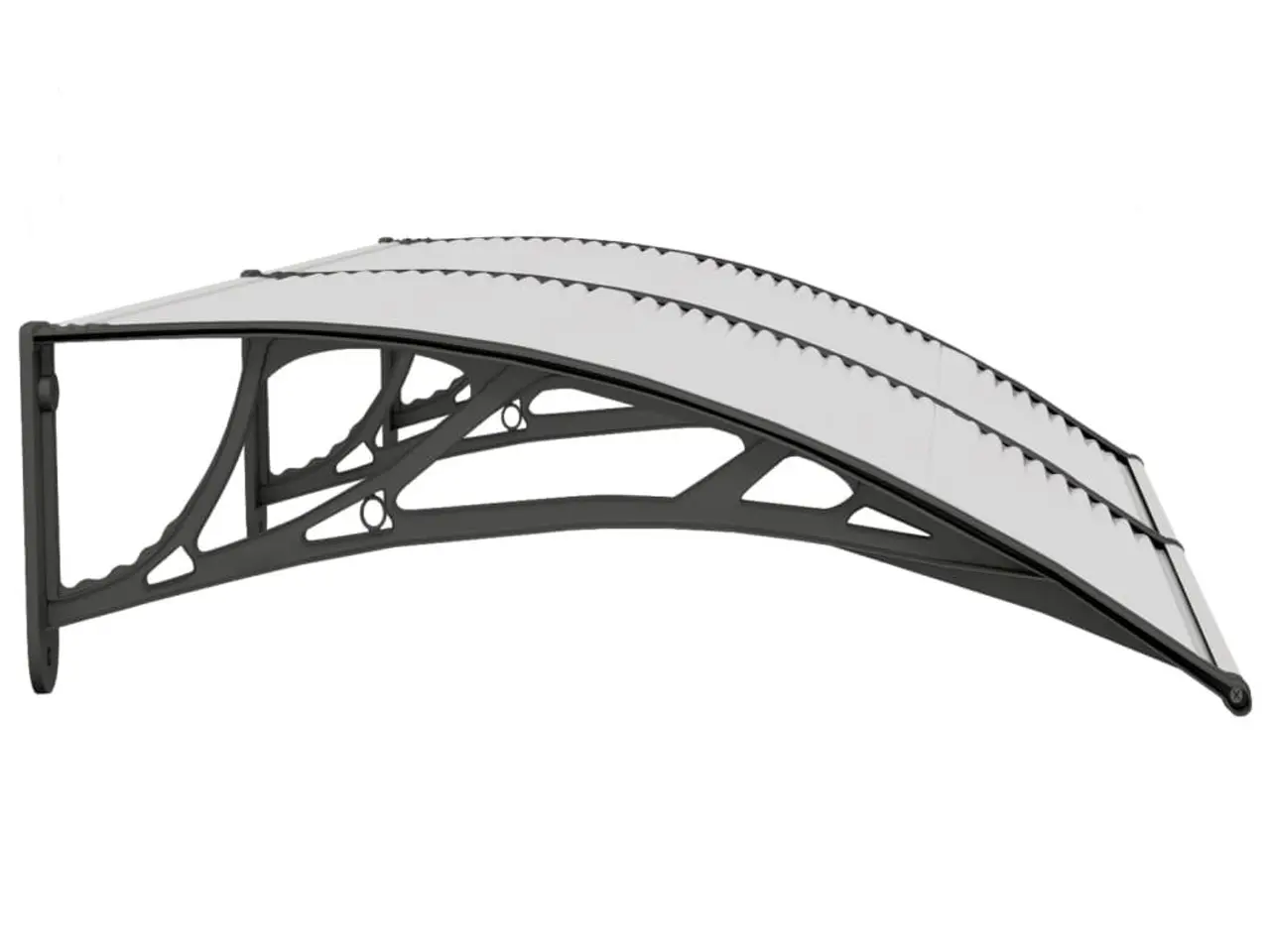Billede 4 - Dørbaldakin 150 × 75 cm - polycarbonat, sort/transparent