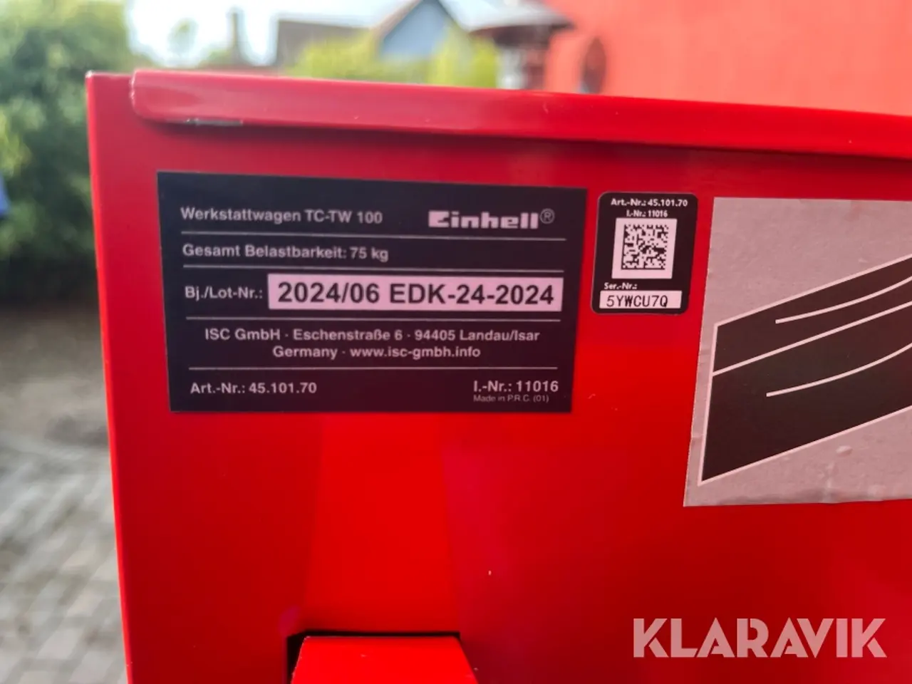 Billede 4 - Værkstedsvogn Einhell TC-TW 100