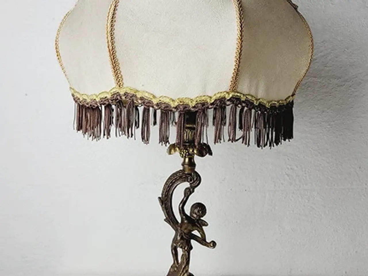 Billede 2 - ⭐️- Forgyldt Jugendstil Kerublampe fra 1920'erne