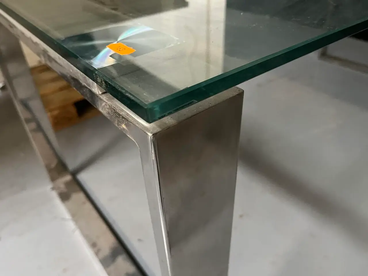 Billede 6 - Glasbord med metal ramme